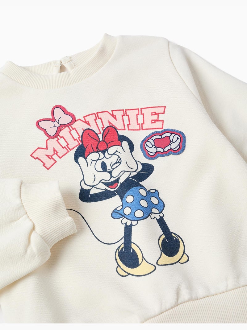 Conjunto de chándal de algodón con estampado de minnie Blanco - Kiabi