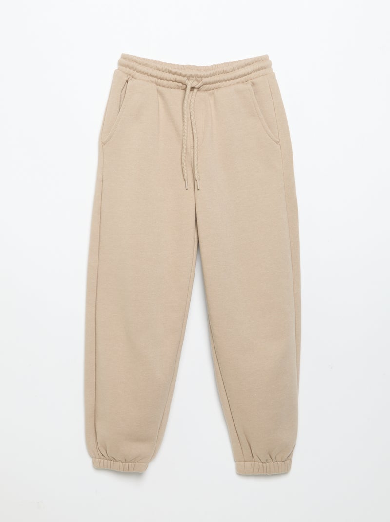 Conjunto de chándal de felpa + pantalón - 2 piezas Beige - Kiabi