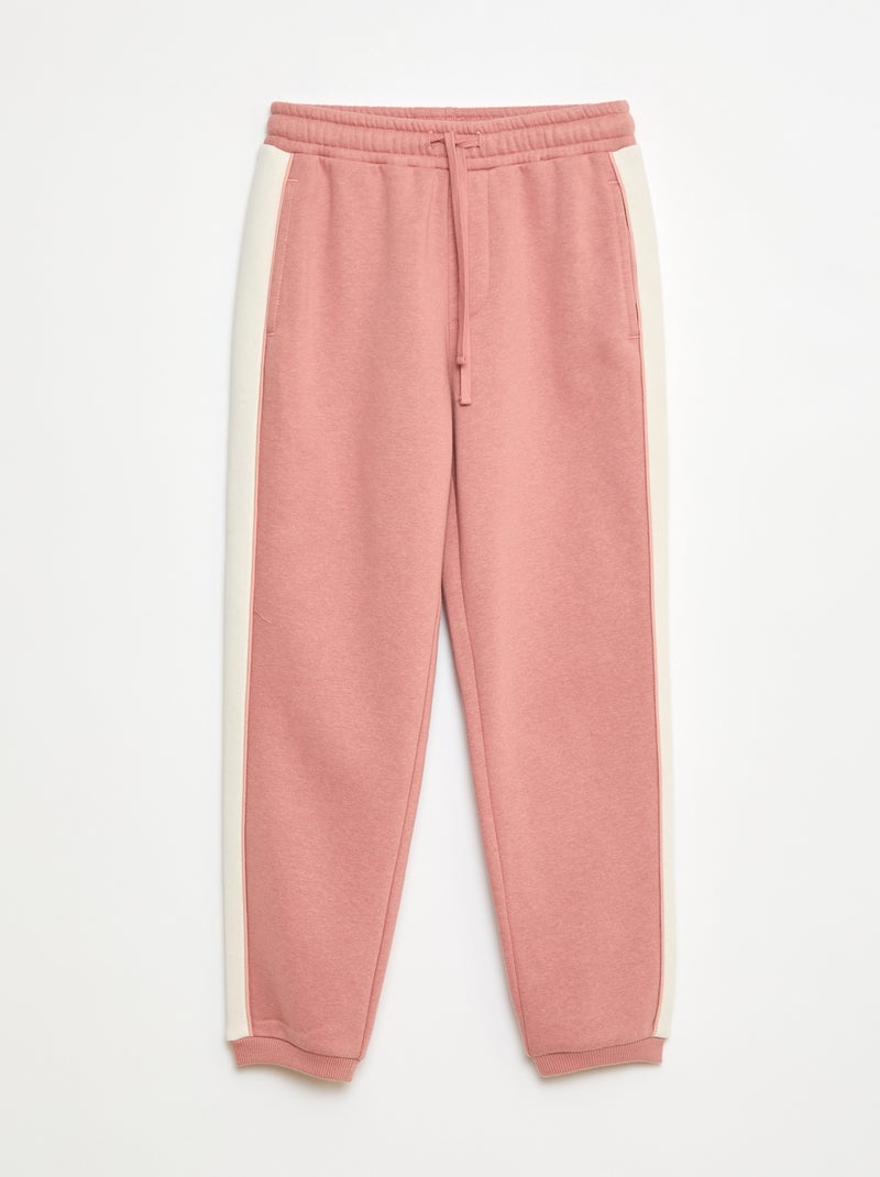Conjunto de chándal de felpa perchada, sudadera + pantalón - 2 piezas Rosa - Kiabi