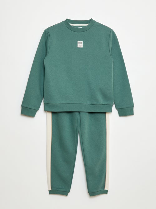 Conjunto de chándal de felpa perchada, sudadera + pantalón - 2 piezas - Kiabi
