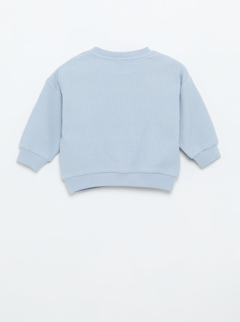 Conjunto de chándal de tejido gofrado - 2 piezas Azul - Kiabi