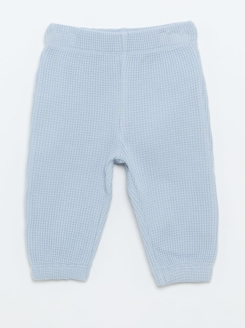 Conjunto de chándal de tejido gofrado - 2 piezas Azul - Kiabi