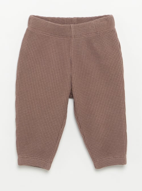 Conjunto de chándal de tejido gofrado - 2 piezas - Kiabi Conjunto de chándal de tejido gofrado - 2 piezas - Kiabi