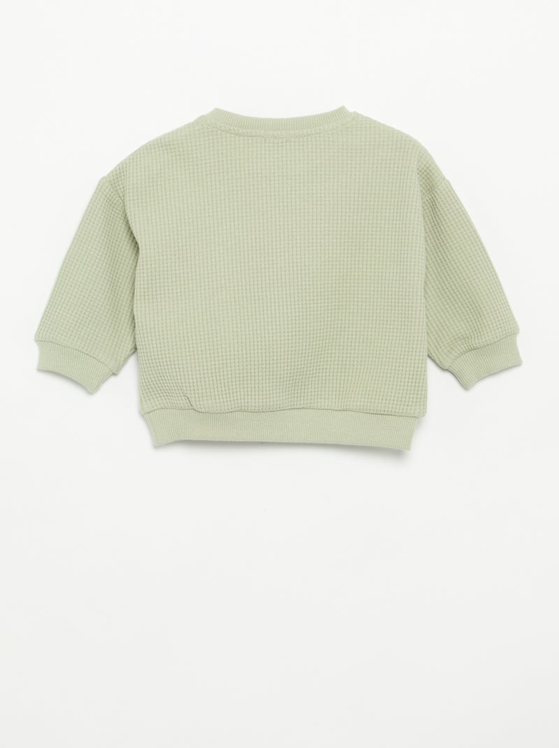 Conjunto de chándal de tejido gofrado - 2 piezas Verde - Kiabi