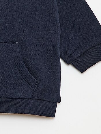 Conjunto de chándal liso de felpa sudadera + pantalón - 2 piezas