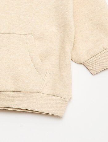 Conjunto de chándal liso de felpa sudadera + pantalón - 2 piezas