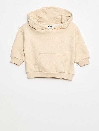 Conjunto de chándal liso de felpa sudadera + pantalón - 2 piezas