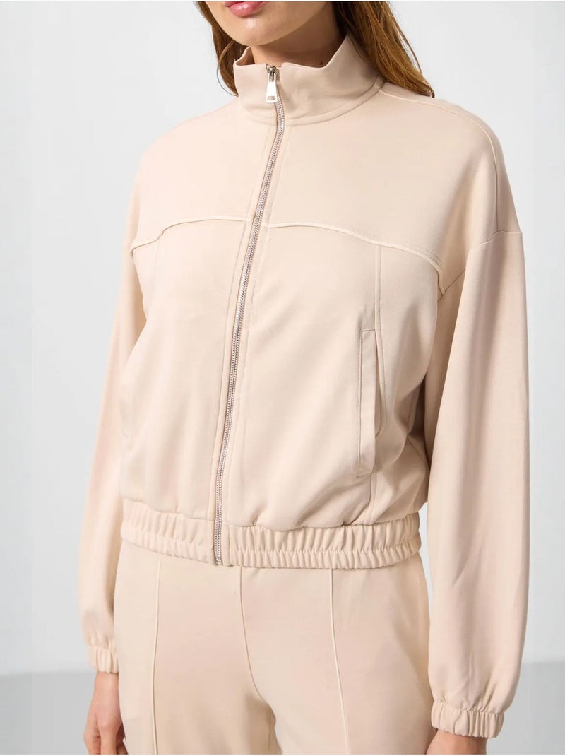 Conjunto de chándal oversize con cuello con cremallera tommy Beige arcilla - Kiabi
