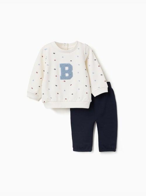 Conjunto de chándal perchado con bordado bouclé - Kiabi Conjunto de chándal perchado con bordado bouclé - Kiabi