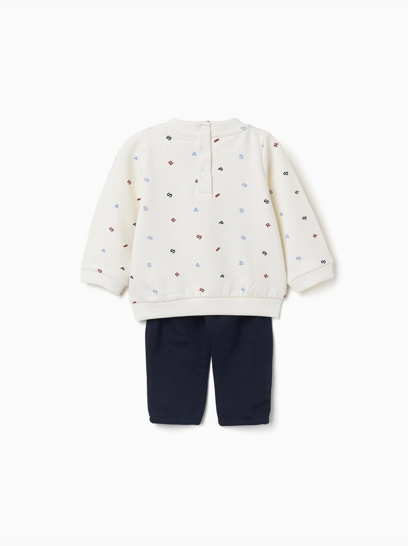 Conjunto de chándal perchado con bordado bouclé Blanco - Kiabi