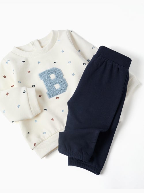 Conjunto de chándal perchado con bordado bouclé - Kiabi Conjunto de chándal perchado con bordado bouclé - Kiabi