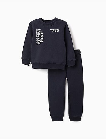 Conjunto de chándal perchado con estampado Creative