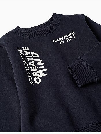 Conjunto de chándal perchado con estampado Creative
