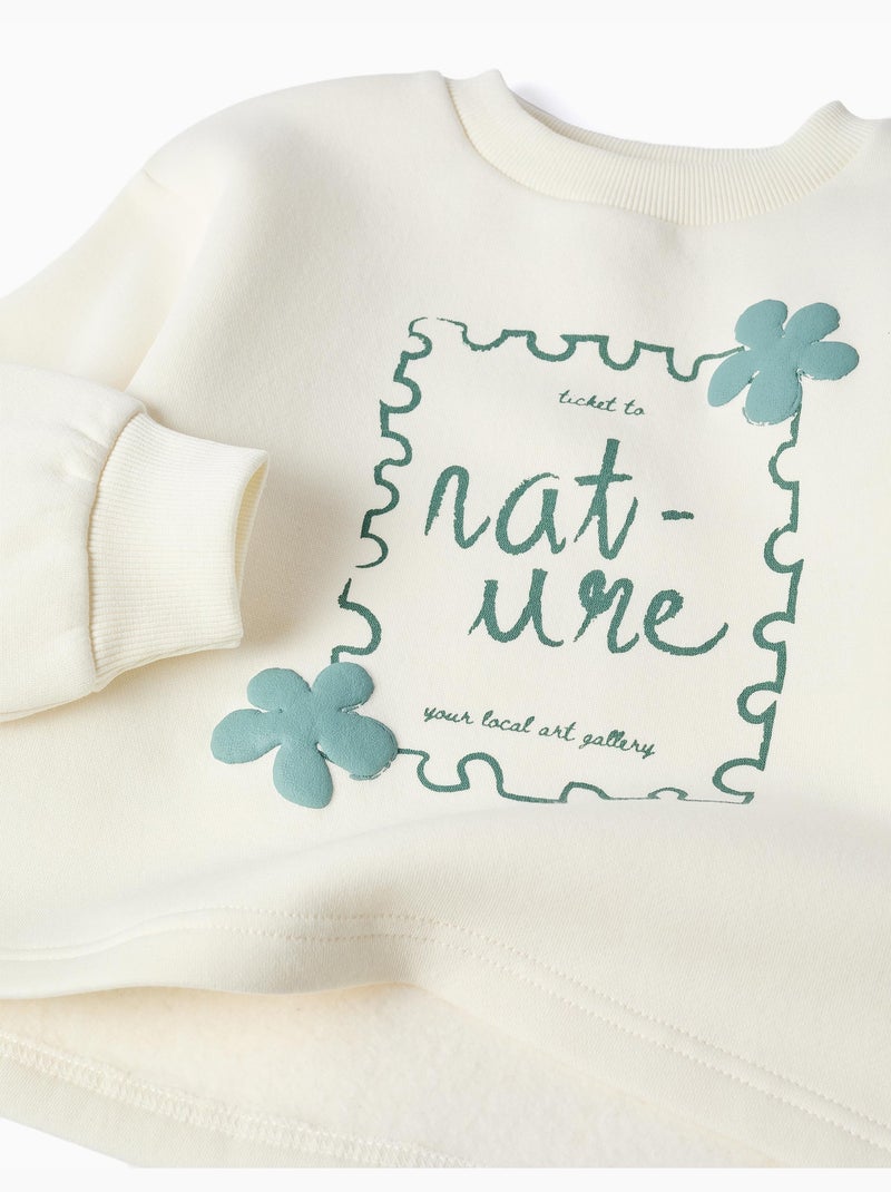 Conjunto de chándal perchado con estampado de arte Blanco - Kiabi