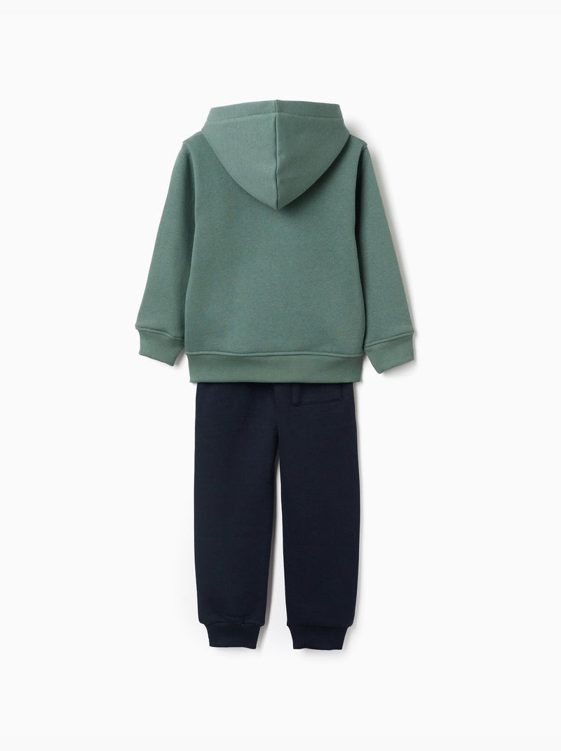 Conjunto de chándal perchado con estampado de arte Verde oscuro - Kiabi