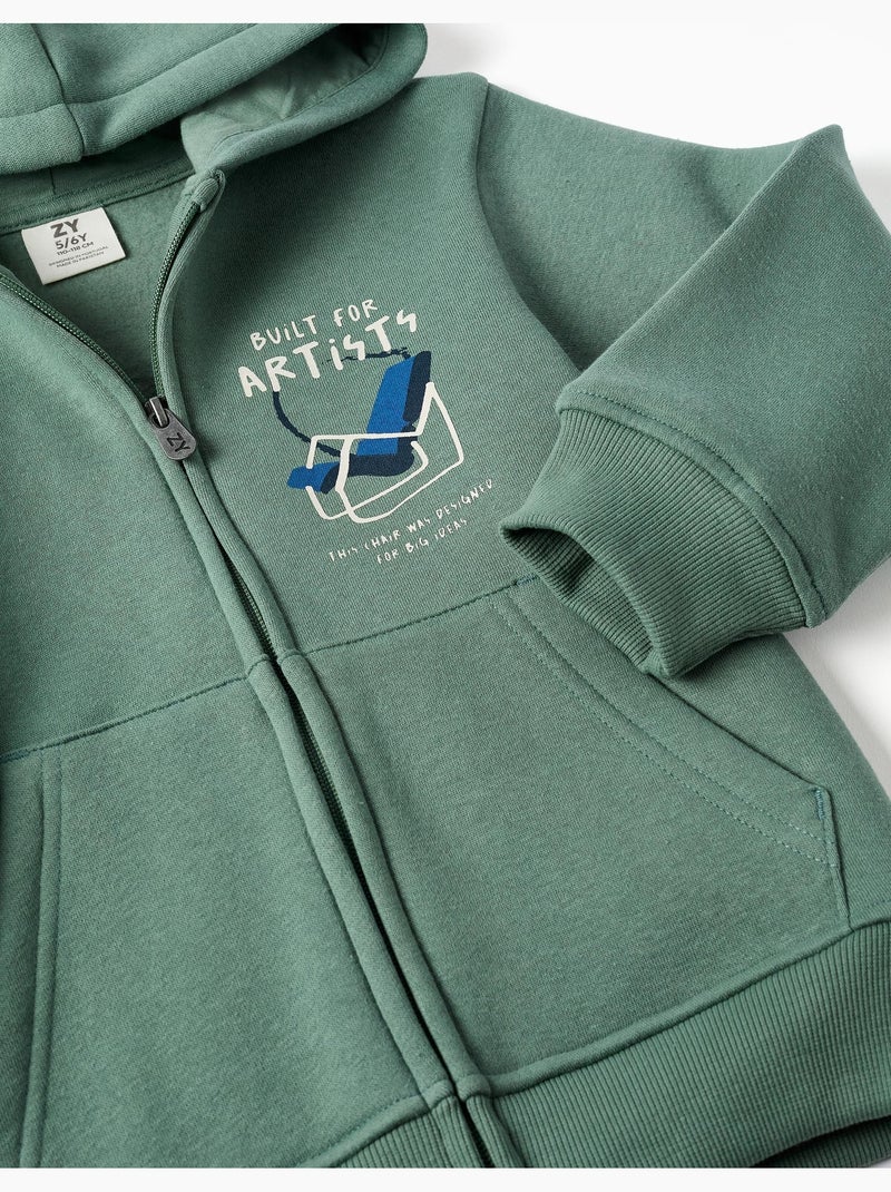 Conjunto de chándal perchado con estampado de arte Verde oscuro - Kiabi