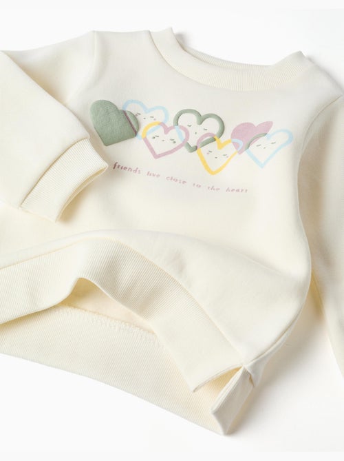 Conjunto de chándal perchado con estampado de corazón - Kiabi