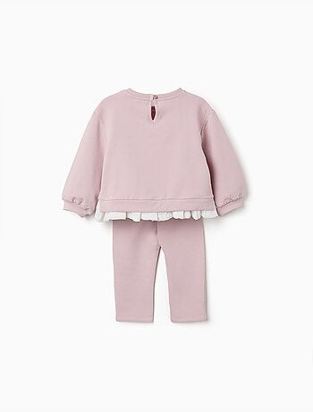 Conjunto de chándal perchado con estampado de corazones y lunares