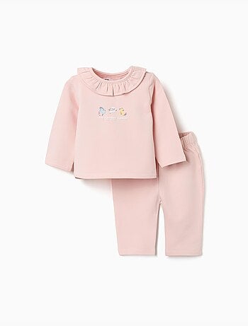 Conjunto de chándal perchado con estampado en relieve
