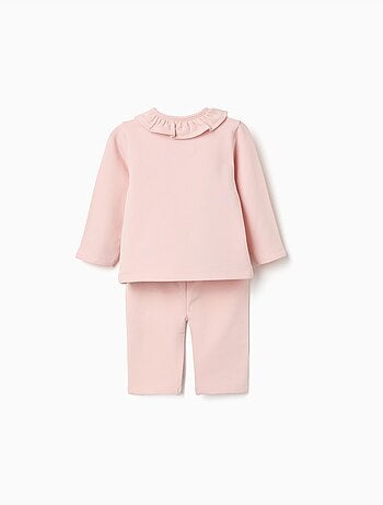 Conjunto de chándal perchado con estampado en relieve