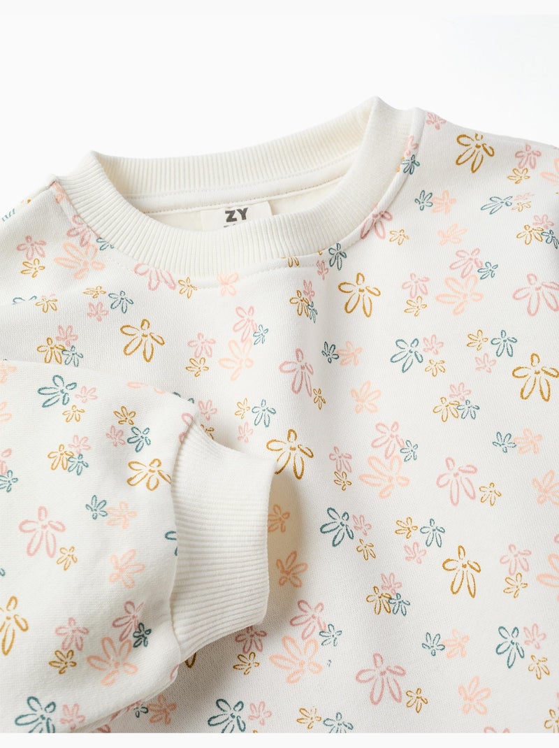 Conjunto de chándal perchado con estampado floral Blanco - Kiabi