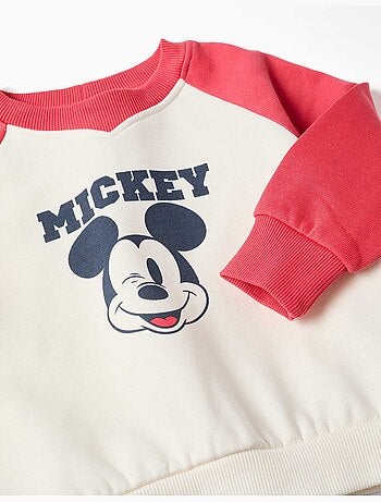 Conjunto de chándal perchado con estampados mickey