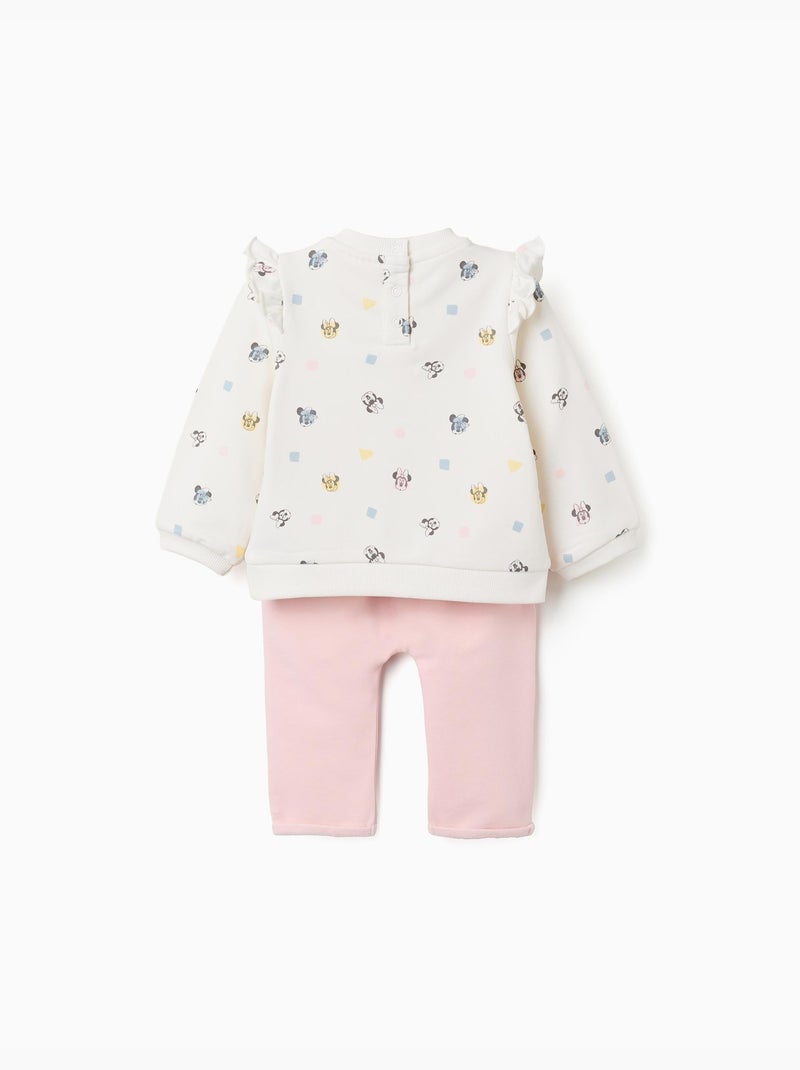 Conjunto de chándal perchado con motivo de Minnie Blanco - Kiabi