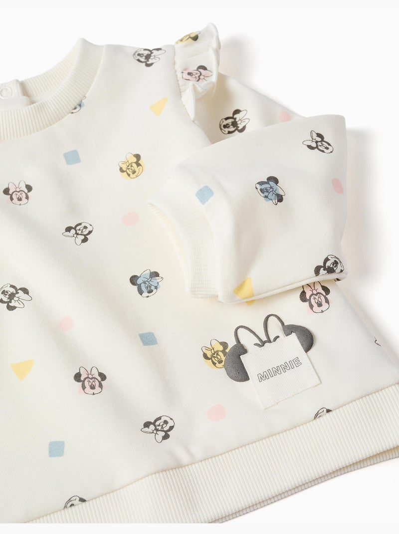 Conjunto de chándal perchado con motivo de Minnie Blanco - Kiabi