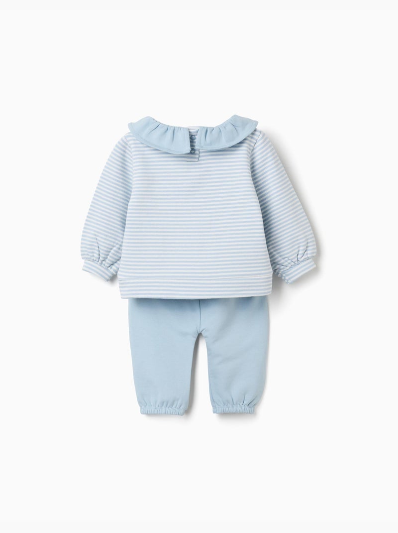 Conjunto de chándal perchado con volantes Azul claro - Kiabi
