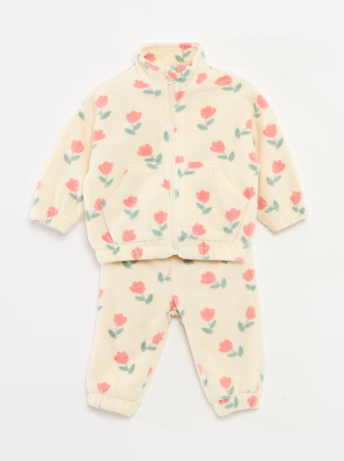 Conjunto de chándal polar chaqueta con cremallera + pantalón - 2 piezas - Kiabi