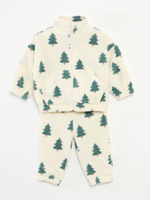 Conjunto de chándal polar chaqueta con cremallera + pantalón - 2 piezas - Kiabi