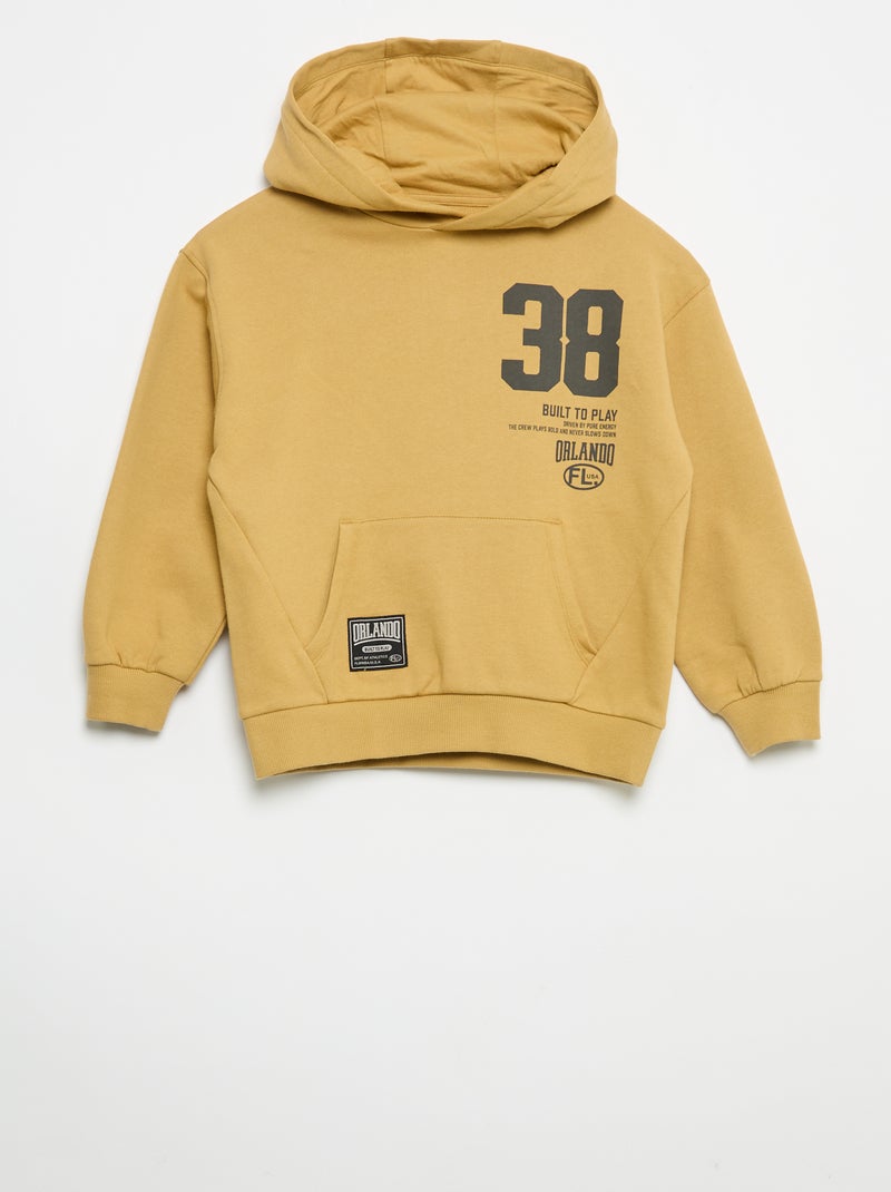 Conjunto de chándal: sudadera con cremallera y capucha + pantalón de chándal - 2 piezas Amarillo - Kiabi