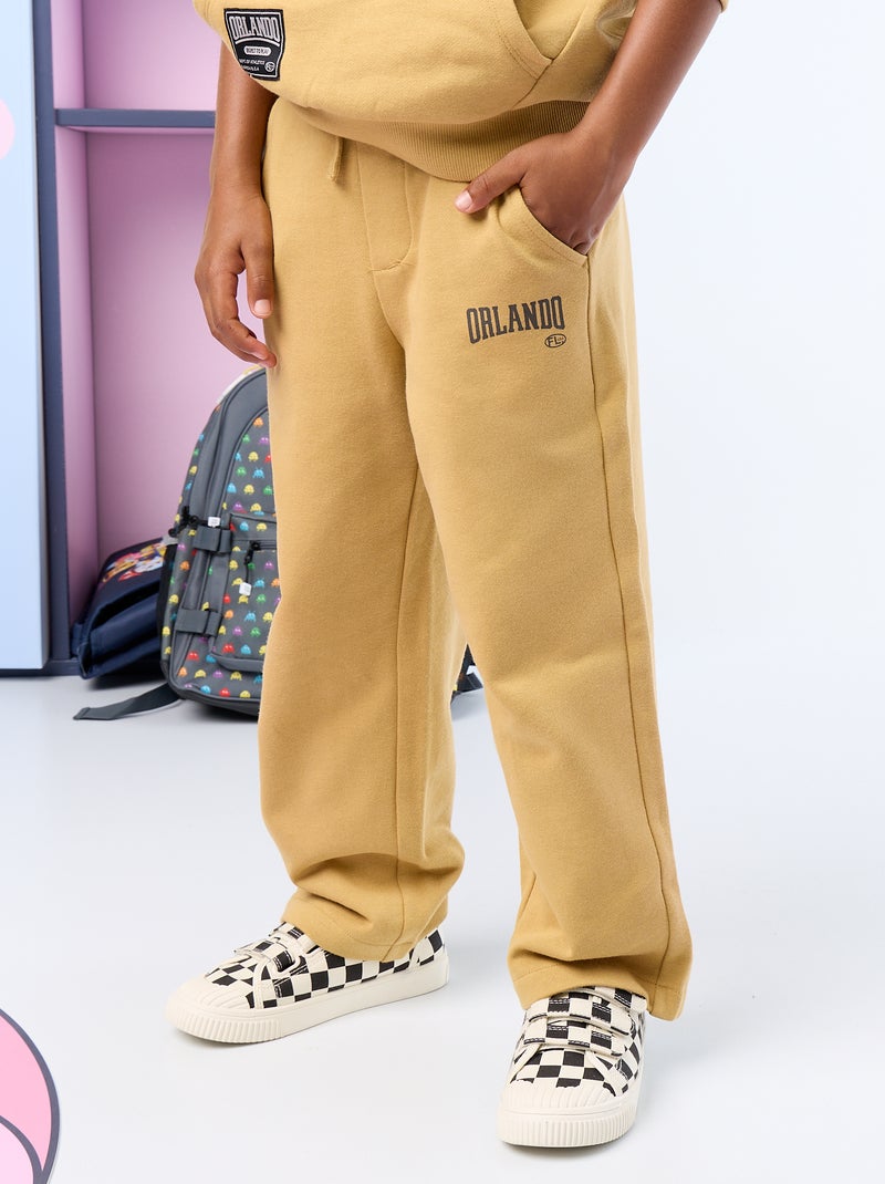 Conjunto de chándal: sudadera con cremallera y capucha + pantalón de chándal - 2 piezas Amarillo - Kiabi