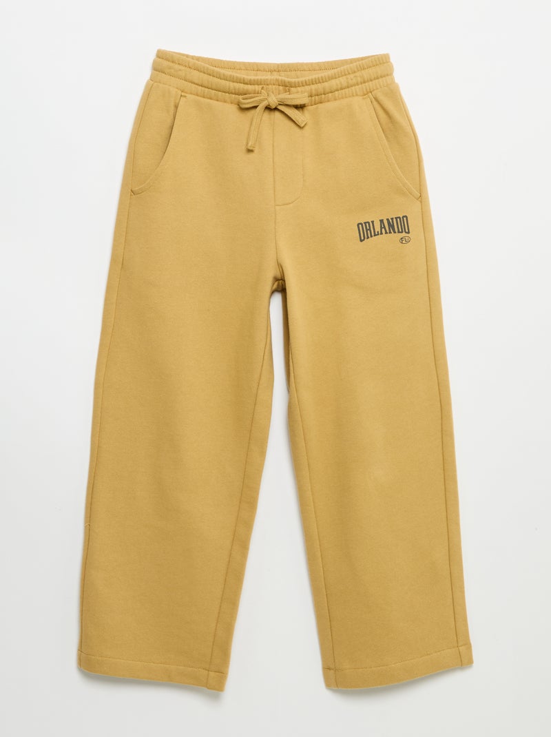 Conjunto de chándal: sudadera con cremallera y capucha + pantalón de chándal - 2 piezas Amarillo - Kiabi