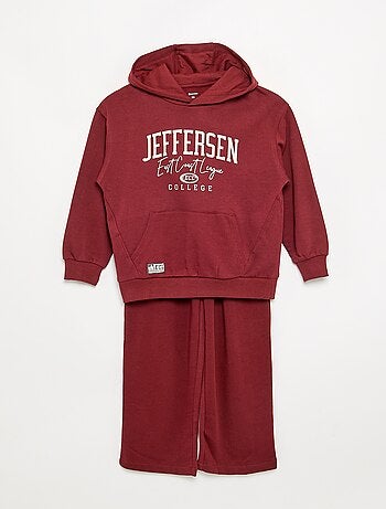 Conjunto de chándal: sudadera con cremallera y capucha + pantalón de chándal - 2 piezas