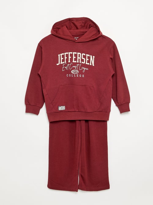 Conjunto de chándal: sudadera con cremallera y capucha + pantalón de chándal - 2 piezas - Kiabi