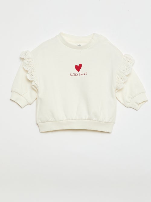 Conjunto de chándal sudadera con volante + pantalón - 2 piezas - Kiabi