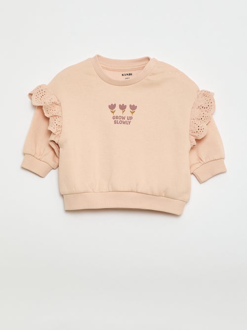 Conjunto de chándal sudadera con volante + pantalón - 2 piezas - Kiabi