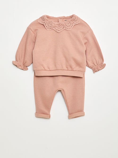 Conjunto de chándal + sudadera de felpa - 2 piezas - Kiabi