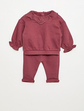 Conjunto de chándal + sudadera de felpa - 2 piezas