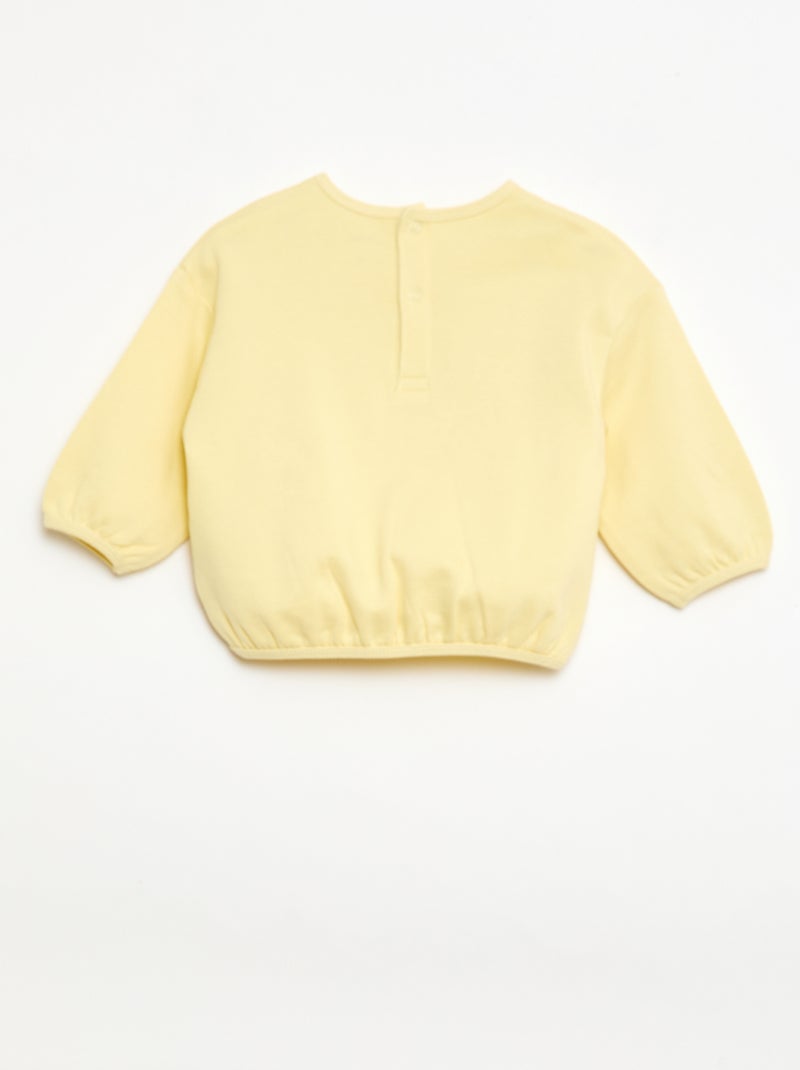 Conjunto de chándal sudadera + pantalón Amarillo - Kiabi