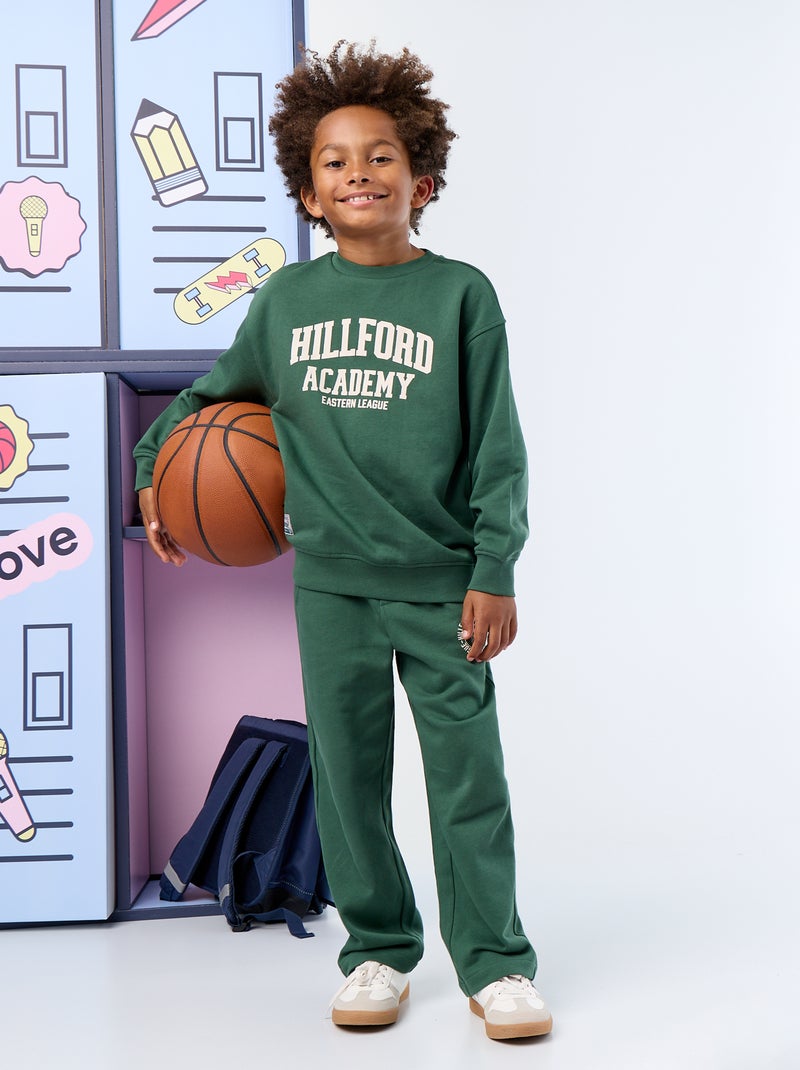 Conjunto de chándal: sudadera y pantalón - 2 piezas Verde - Kiabi