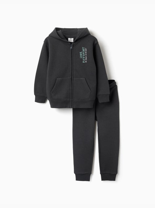 Conjunto de chaqueta con capucha y un pantalón perchados - Kiabi Conjunto de chaqueta con capucha y un pantalón perchados - Kiabi