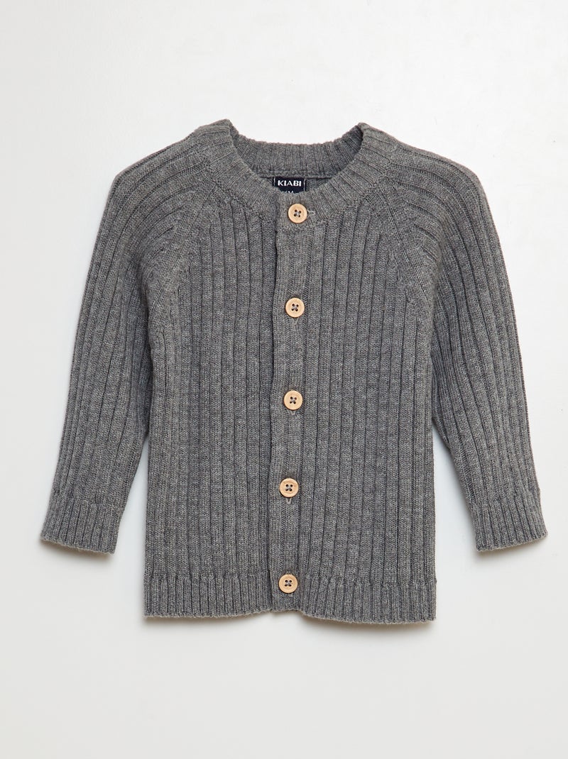 Conjunto de chaqueta + legging de canalé - 2 piezas GRIS - Kiabi