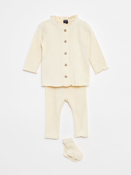 Conjunto de chaqueta + pantalón + calcetines - 3 piezas - Kiabi