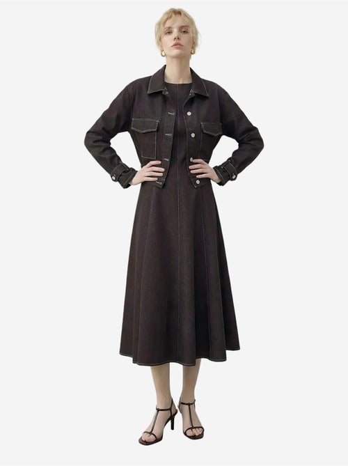 Conjunto de chaqueta vaquera y pantalón de pernera ancha lucci - Kiabi