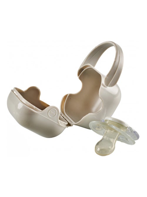 Conjunto de chupetes anatómicos de silicona Thermobaby Savane con pinza y estuche - Kiabi