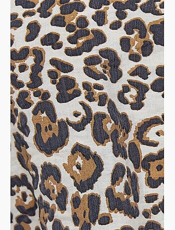 Conjunto de cintura alta con escote en v y estampado animal hiccup