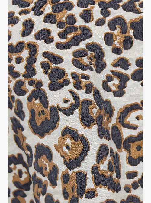Conjunto de cintura alta con escote en v y estampado animal hiccup - Kiabi Conjunto de cintura alta con escote en v y estampado animal hiccup - Kiabi
