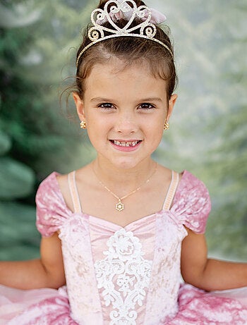 Conjunto de collar y anillo con pedrería en forma de copo de nieve - Great Pretenders